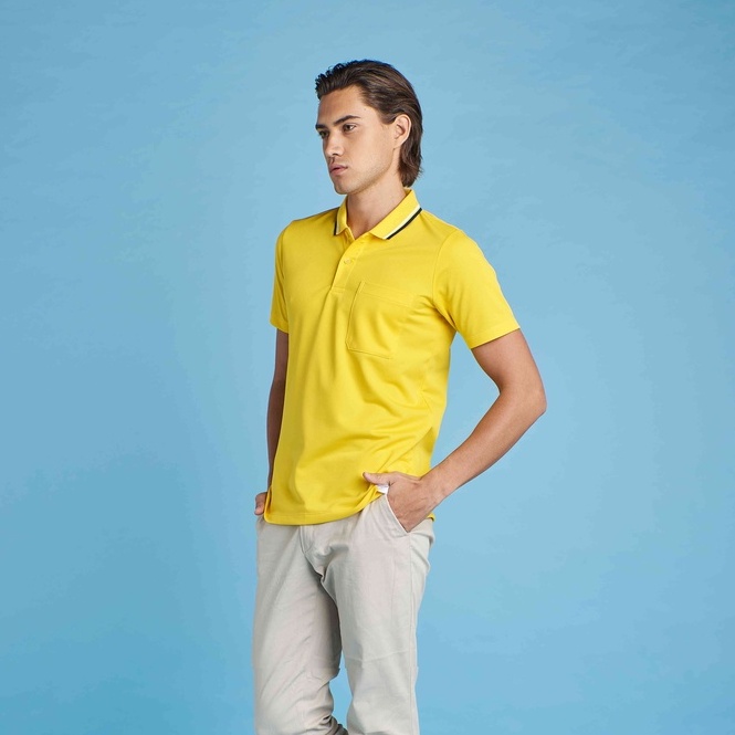 ego-sport-eg6187-เสื้อโปโล-เสื้อโปโลผู้ชาย-สีเหลืองจัน-แห้งง่าย-ระบายอากาศได้ดี-anti-bacterial