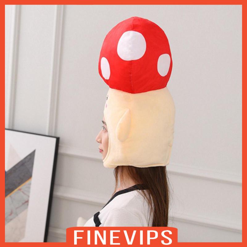 finevips-หมวกคอสเพลย์-รูปเห็ด-ผ้าโพกศีรษะ-ของเล่นเซลฟี่-สําหรับเด็ก