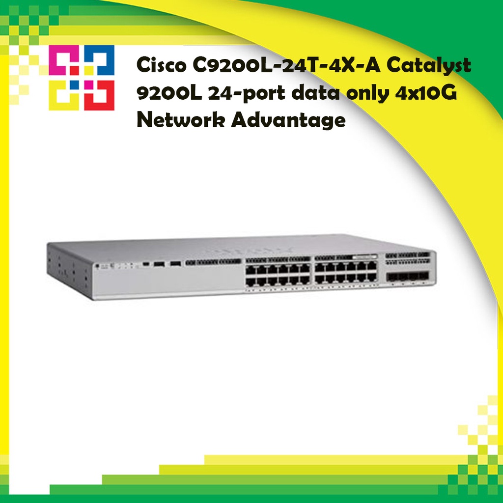 CISCO C9200L-24T-4X-A Catalyst 9200L 24-port data only 4x10G Network ...