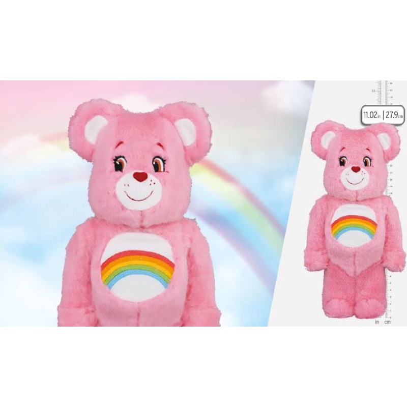 BearBrick Care Bears - Cheer Bear ของแท้ มือ1 (ลด500ในLiveทุกวัน
