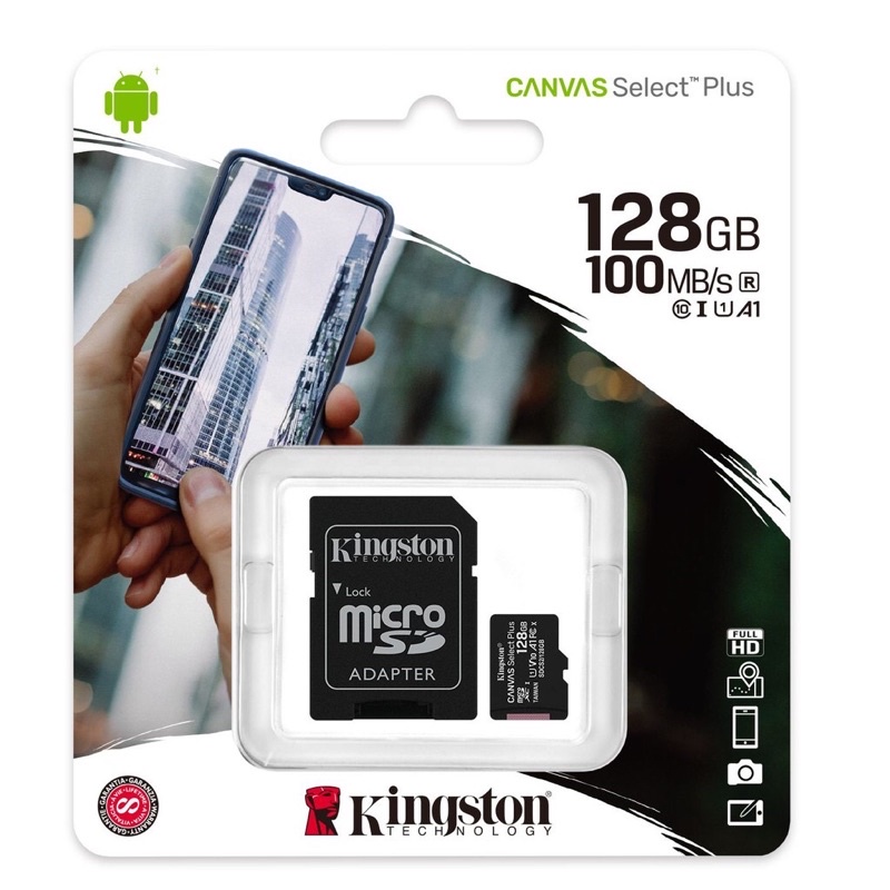 kingston-128gb-class-10-memory-card-micro-sd-sdhc-คิงส์ตัน-คลาส-10-เมมโมรี่การ์ด-128-gb-ของแท้-รับประกันศูนย์-synnex