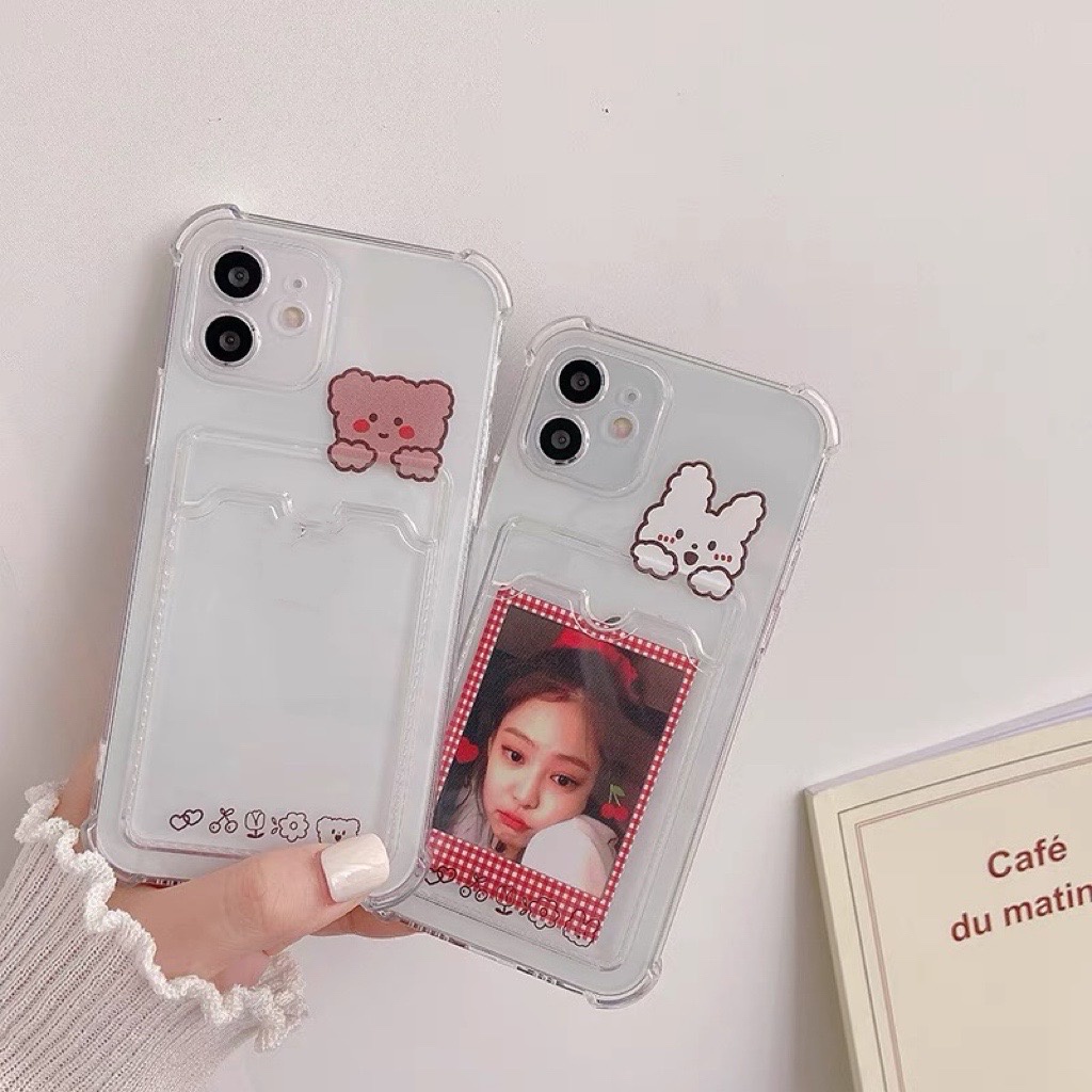 tpu-เคสไอโฟน-เคสใส่บัตร-เคส-for-iphone-15-11-14-13-12-pro-max-7-8-plus-เคสใสใส่บัตร-se-2020-x-xr-xs-max-เคสซิลิโคนใส