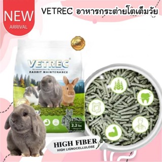 CatHoliday อาหารกระต่าย โต VETREC 1 kg. ไฟเบอร์สูง อาหารเม็ดกระต่าย Rabbit Maintenance