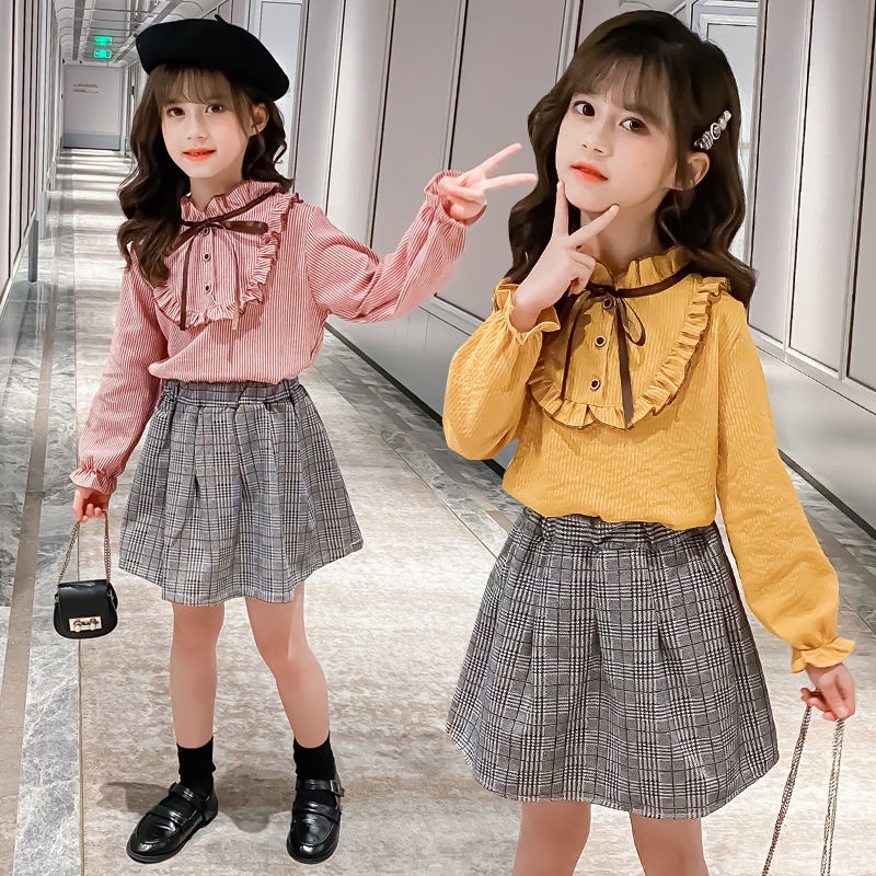 เสื้อเด็กหญิง-เวอร์ชั่นเกาหลีใหม่-เสื้อลายทาง-เสื้อคลุมคาร์ดิแกนแขนยาวเด็ก