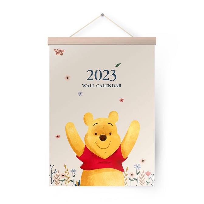 2023-disney-winnie-the-pooh-wall-mounting-calendar-with-hangingwood-a3