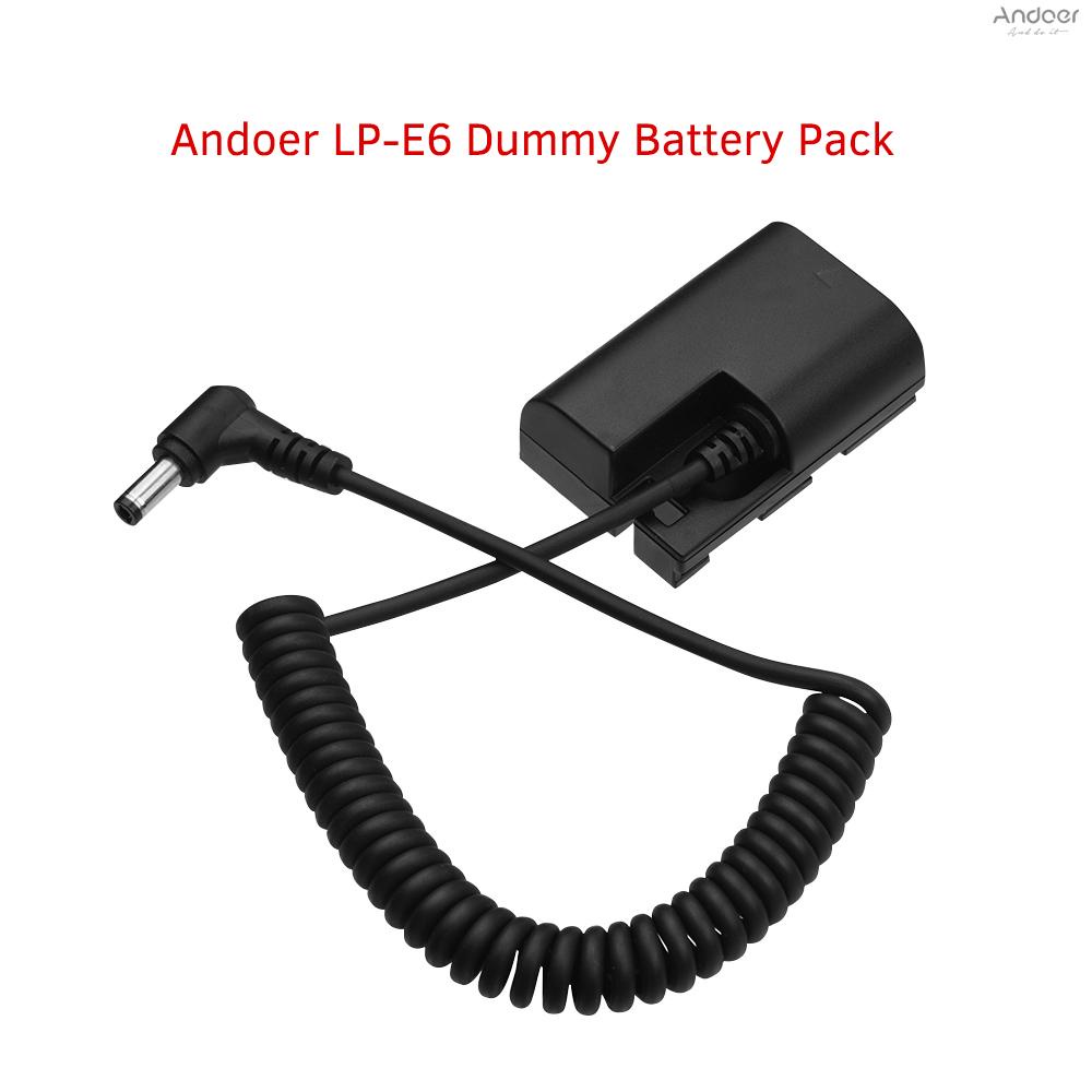 andoer-lp-e6-dummy-battery-pack-dc-coupler-connector-spring-cable-battery-replacement-for-5d2-5d3-5d4-6d-6d2-60d-7d-7d2-70d-80d-5dsr-cameras