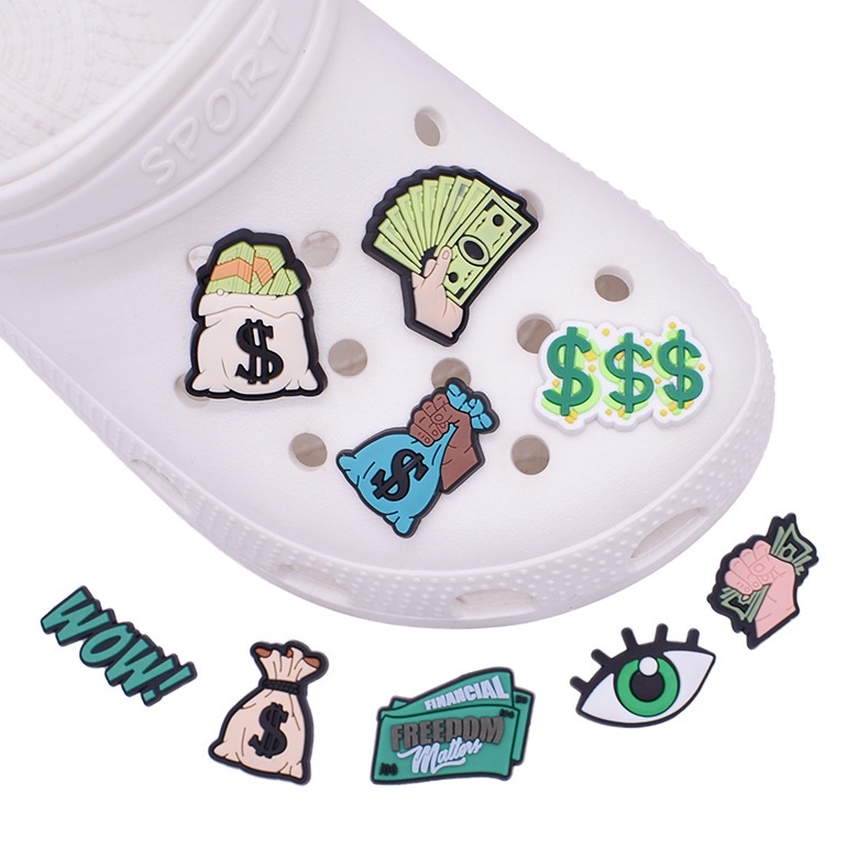 ใหม่-กระดุม-รูปรองเท้า-crocs-jibbitz-pins-หลากสีสัน-diy