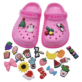 SHOPKINS ใหม่ กระดุม รูปรองเท้า Crocs Jibbitz Pins หลากสีสัน DIY