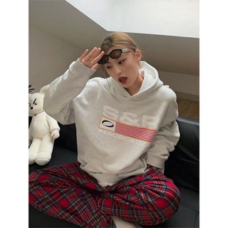 Korean version of the new letter pattern printing sweater autumn new simple loose hoodie