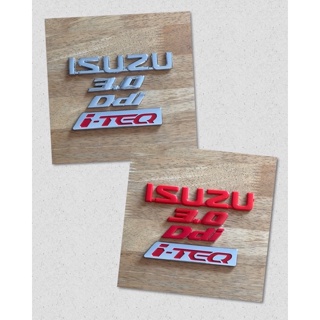 โลโก้ ISUZU 3.0 Ddi i-TEQ ตัวหนังสือฝาท้าย (จำนวน 4 ชิ้น)