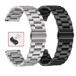 สายนาฬิกาข้อมือ สเตนเลส โลหะ 18 มม. 20 มม. 22 มม. 24 มม. สําหรับ Samsung Galaxy Watch 4 5 Pro S3 42 46 มม. Huawei GT 3 2 2e