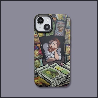 เคสโทรศัพท์มือถือแบบแข็ง กันกระแทก ลายการ์ตูน Van Gogh สําหรับ iPhone 14 Pro Max 13 12 11 Pro Max XR X XS Max