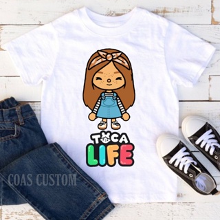 เสื้อยืด พิมพ์ลาย Toca boca life สําหรับเด็ก