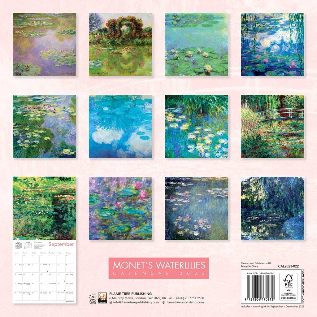 ปฏิทิน-monets-waterlilies-wall-calendar-2023-art-calendar