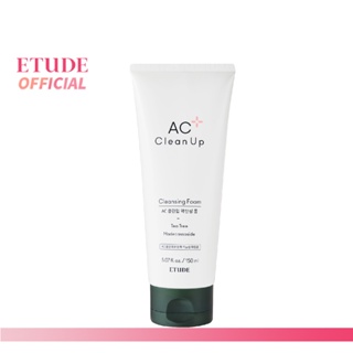 ETUDE AC Clean Up Cleansing Foam (150 ml) อีทูดี้ โฟมล้างหน้าสำหรับผิวที่เป็นสิวง่าย