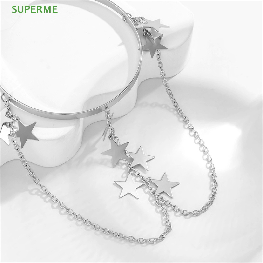 superme-เครื่องประดับ-กําไลข้อมือโลหะ-ประดับพู่-สไตล์โบฮีเมียน-แฟชั่นสําหรับผู้หญิง