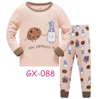 L-HUGX-088 ชุดนอนเด็กหญิงสีชมพู Cookie