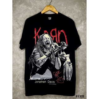 Kornเสื้อยืดสีดำสกรีนลายFC322