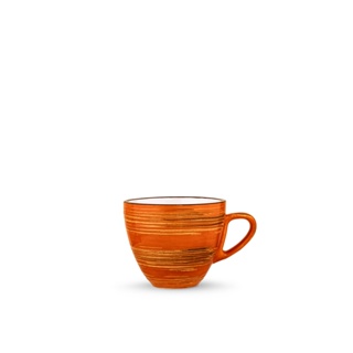 เซตแก้วพร้อมจานรอง Set Cup and Saucer  (spiral apricot) ทำจากวัสดุ Fine Porcelain คุณภาพสูง แบรนด์ Wilmax England