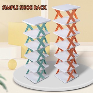 สินค้า ชั้นวางรองเท้า รูปตัวX ตู้เก็บ ขอบพลาสติก อเนกประสงค์ Shoe Rack  A797