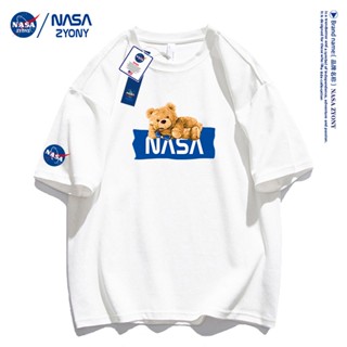 NASA ร่วมเว็บไซต์อย่างเป็นทางการกระเป๋าเป้สะพายหลังหมีผ้าฝ้ายแขนสั้นเสื้อยืดฤดูร้อน 2022 ใหม่ ins tide แบรนด์ฤดูร้อ_30