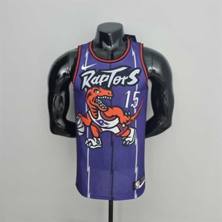 เสื้อกีฬาบาสเก็ตบอล ลายทีม NBA Toronto Raptors NO.15 สีม่วง