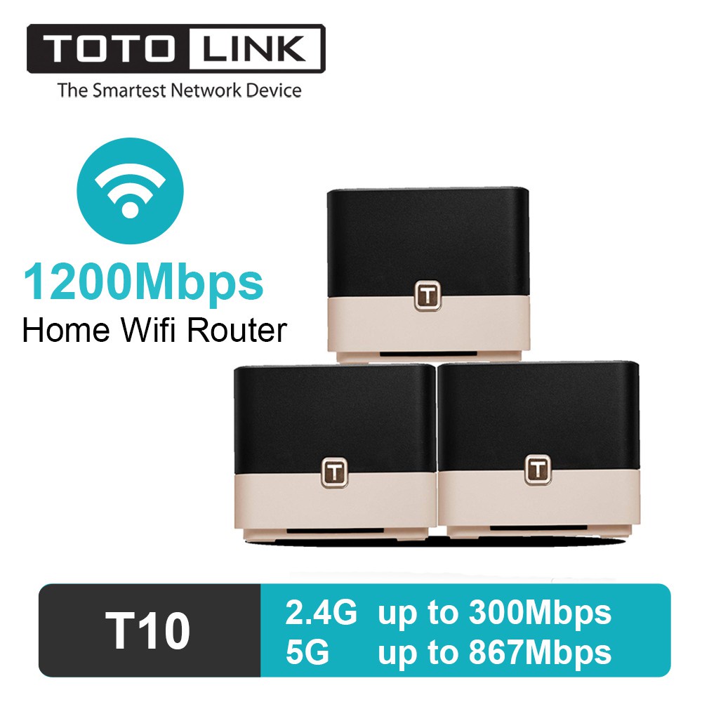 (Pack 3) เร้าเตอร์ TOTOLINK รุ่น T10 Smart Home Wi-Fi System Router ...