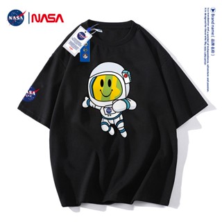 2023 เสื้อยืดแขนสั้น ผ้าฝ้าย ทรงหลวม ลายนักบินอวกาศ NASA GISS แฟชั่นฤดูร้อน สําหรับผู้ชายและผู้หญิง_21