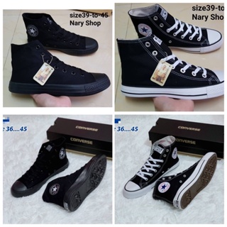 ภาพหน้าปกสินค้า🛒🥾converse (หุ้มข้อ)ดำ/ดำล้วน🛍sz.36_45 ซึ่งคุณอาจชอบราคาและรีวิวของสินค้านี้