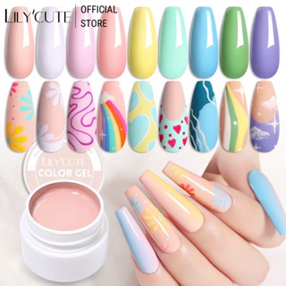 Lilycute ยาทาเล็บเจล UV LED 8 มล. 48 สี สําหรับตกแต่งเล็บ DIY