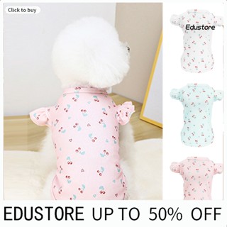 Edustore เสื้อยืด คอกลม พิมพ์ลายน่ารัก สองขา แฟชั่นฤดูร้อน สําหรับสัตว์เลี้ยง สุนัข