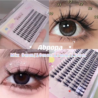 Abpopa MengJieShangPin® คลัสเตอร์ขนตาปลอม แบบหนาแน่น ดูเป็นธรรมชาติ ใช้ซ้ําได้ สําหรับแต่งหน้า