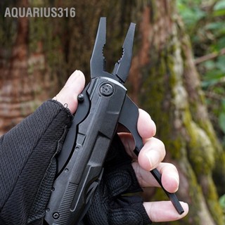  Aquarius316 คีมปากนกแก้วแบบพับได้อเนกประสงค์ Pocket Multitool เครื่องตัดสายเคเบิล Nipper Pliers ไขควงเปิดขวดสำหรับตั้งแคมป์กลางแจ้ง