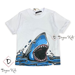 Degesskids เสื้อยืด ลายฉลาม พรีเมี่ยม สําหรับเด็กผู้ชาย และเด็กผู้หญิง อายุ 1-12 ปี