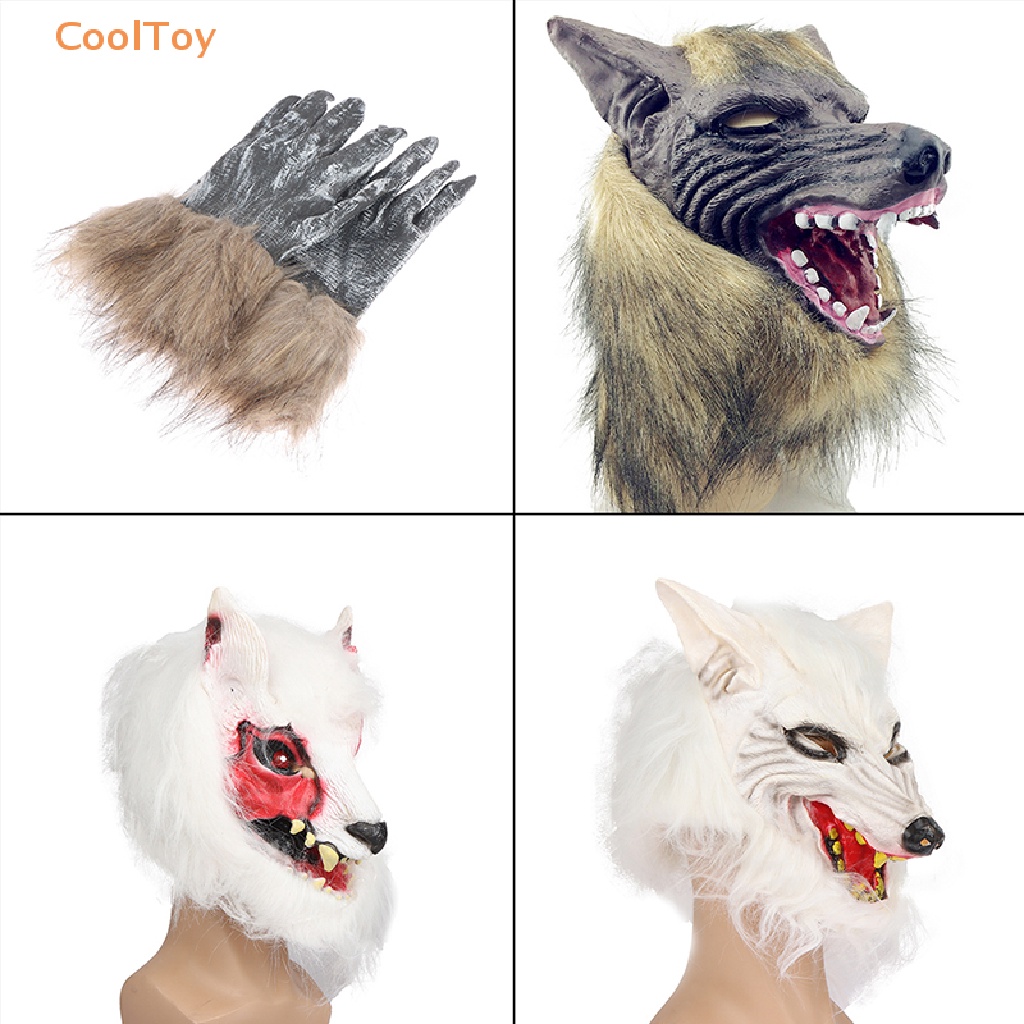 cooltoy-หน้ากากหัวหมาป่า-ถุงมือหมาป่า-สําหรับปาร์ตี้ฮาโลวีน-ขายดี