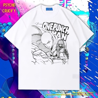 เสื้อยืดโอเวอร์ไซซ์ พิมพ์ลาย Psycho Crucify One Punch Man | หินล้างทําความสะอาด | เสื้อเชิ้ต Saitama | เสื้อยืด ขนา_07