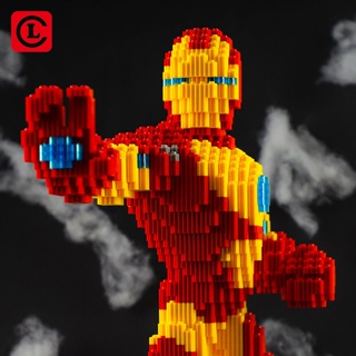 ของเล่นเด็กประกอบเพชรจิ๋วบล็อกตัวต่ออนุภาคขนาดเล็กประกอบบล็อกตัวต่อปริศนาผู้ใหญ่ Pikachu Iron Man