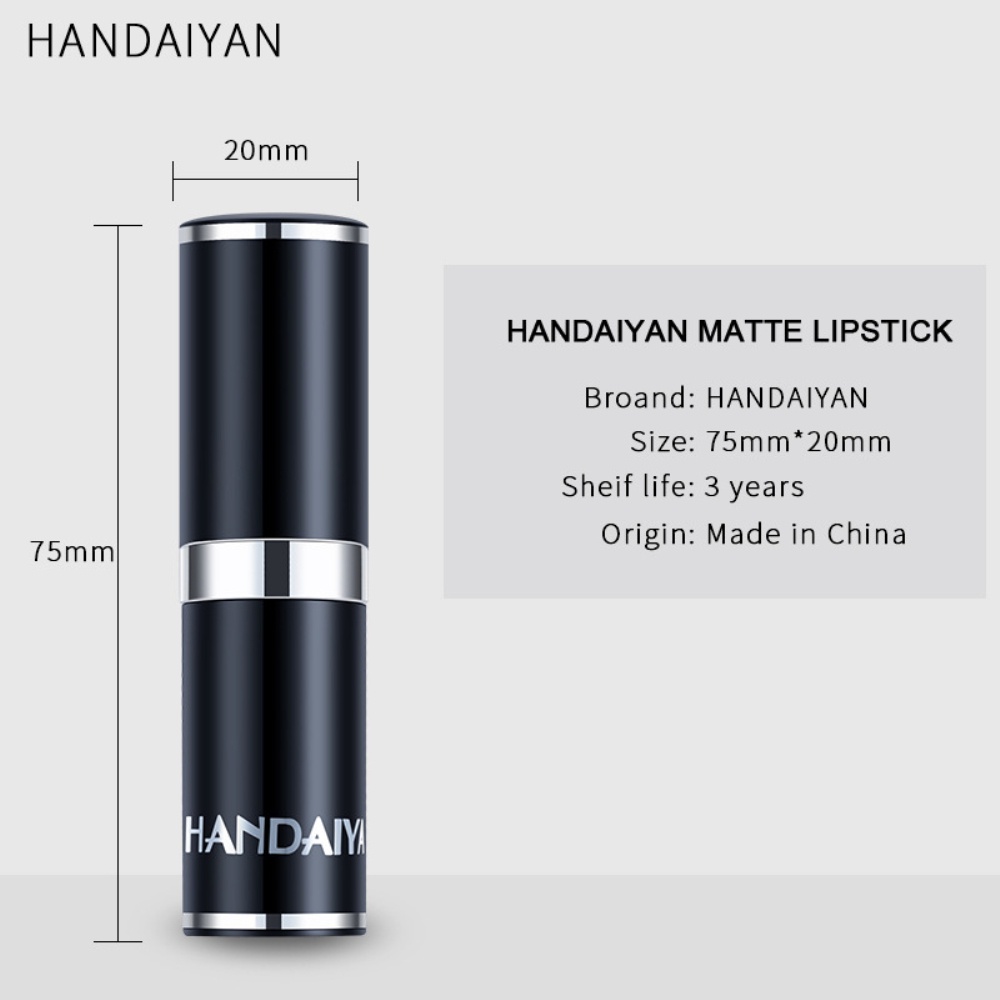 handaiyan-brand-velvet-matte-lipstick-makeup-silver-12-color-nude-long-lasting-pigment-lips-stick