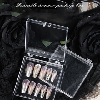 【AG】Nail Storage Box Transparent Large High Durability Round Wide Application Store Nails
