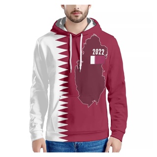 เสื้อกันหนาว มีฮู้ด พิมพ์ลาย FIFA World Cup 2022 The Qatar Team