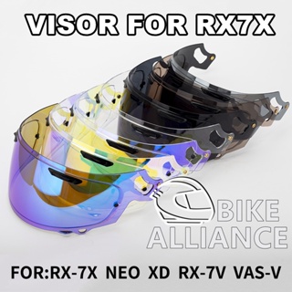 หมวกกันน็อค VISOR RX7X RX7 RX7-X VAS-V สีรุ้ง สีฟ้า โปร่งใส ป้องกันรังสียูวี สีแดง