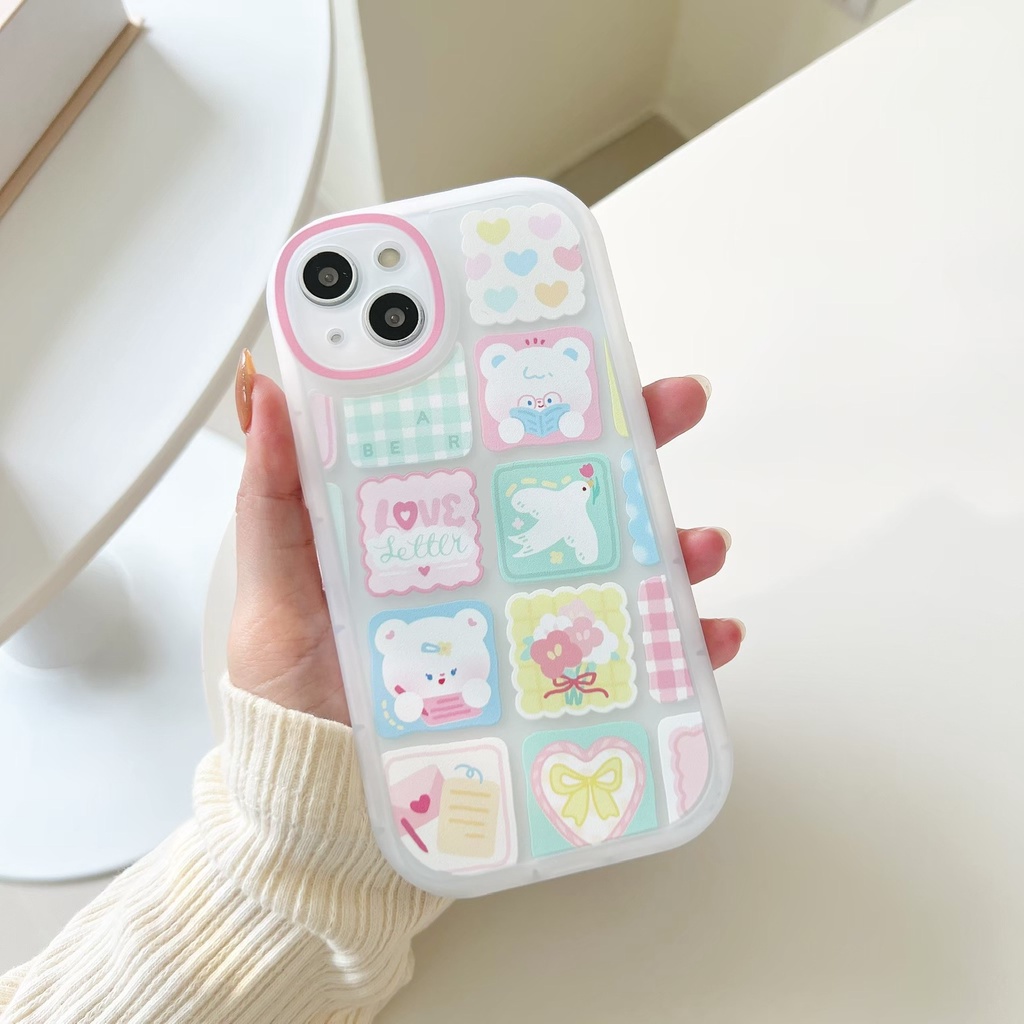 เคสลายการ์ตูน-เคสมือถือ-เคสโทรศัพท์-ตารางการ์ตูนพาสเทล