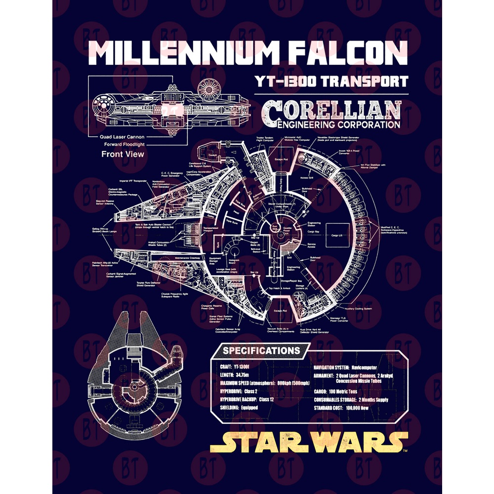 star-wars-millenium-falcon-unisex-gildan-premium-s-to-5xl-t-shirt-01
