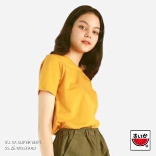 แตงโม (SUIKA) - เสื้อยืดคอกลม SUPERSOFT สี SS26 MUSTARD