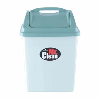 MODERNHOME Mr. Clean ถังขยะเหลี่ยม ฝาสวิง 14.15 ลิตร รุ่น 523DC TT สีฟ้า ถังขยะ ถังใส่ขยะ ถังขยะภายใน