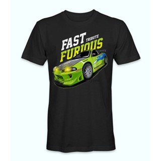 เสื้อยืดพิมพ์ลาย Fast And Furious Movie Tops ลําลองสําหรับผู้ชาย_11