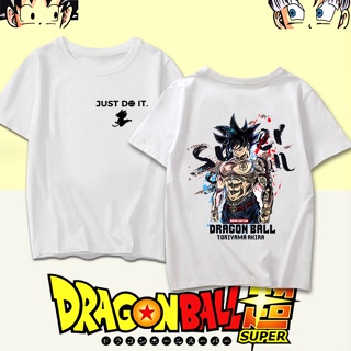 เสื้อยืดแขนสั้น พิมพ์ลายอนิเมะ Dragon Ball Joint Son Goku ทรงหลวม สไตล์ฮาราจูกุ สตรีท สําหรับผู้ชาย และผู้หญิง_04
