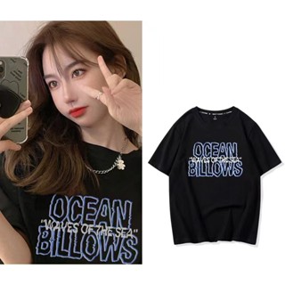 เสื้อยืดแขนสั้นลําลอง ทรงหลวม ขนาดใหญ่ แฟชั่นฤดูร้อน สําหรับผู้หญิง