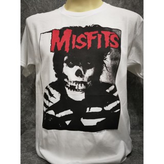 เสื้อยืดเสื้อวงนำเข้า Misfits Bones Skeleton The Clash Ramones Hardcore Punk Rock Horror Psychobilly Style Vintage _23