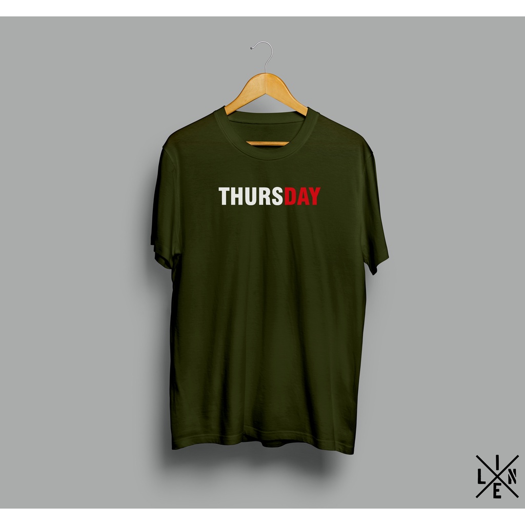 เสื้อยืด-พิมพ์ลาย-xline-kaos-distro-days-series-thursday-สําหรับผู้ชาย